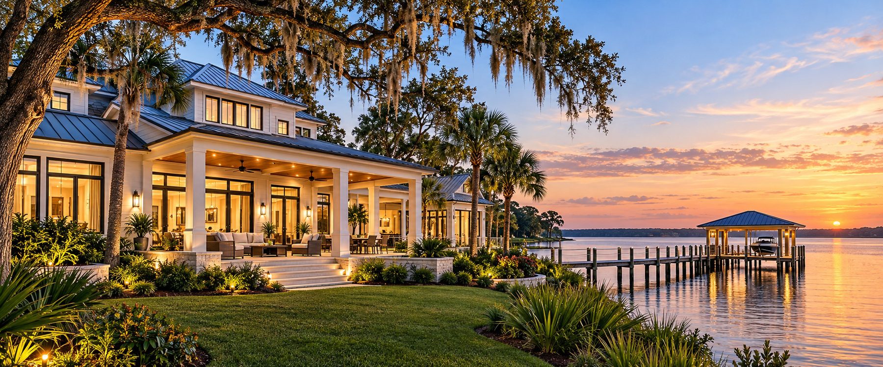 Riverfront home with a private dock on the St. Johns River